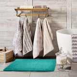 BIGFOOT Luxury Chenille Bathroom Rug Mat 30 x 20, Extra Soft and Absorbent Shaggy Rugs, Non Slip, Machine Wash Dry, Perfect Carpet Mats for Tub, Shower and Bathroom Washable, Turquoise